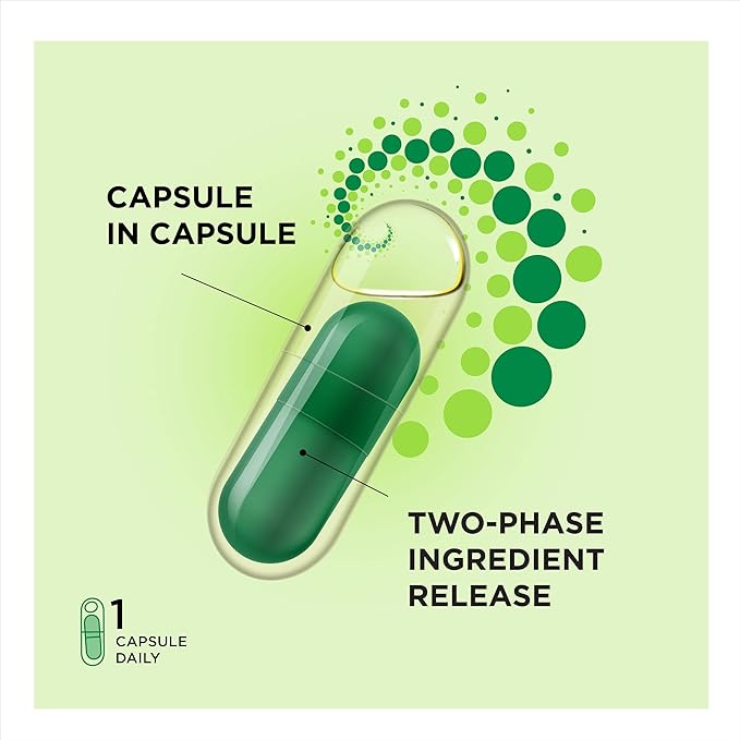 The Smart synbiotic with targeted delivery of The Good Bacteria. Double Capsule and Liquid Formula for Fast Results. 1 Capsule per Day. Laboratory Tested (Pack of 1)