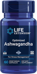 Life Extension Super Omega-3 240 Softgels &amp Optimized Ashwagandha 60 Capsules - Fish Oil Stress Relief &amp Brain Support Supplement Bundle