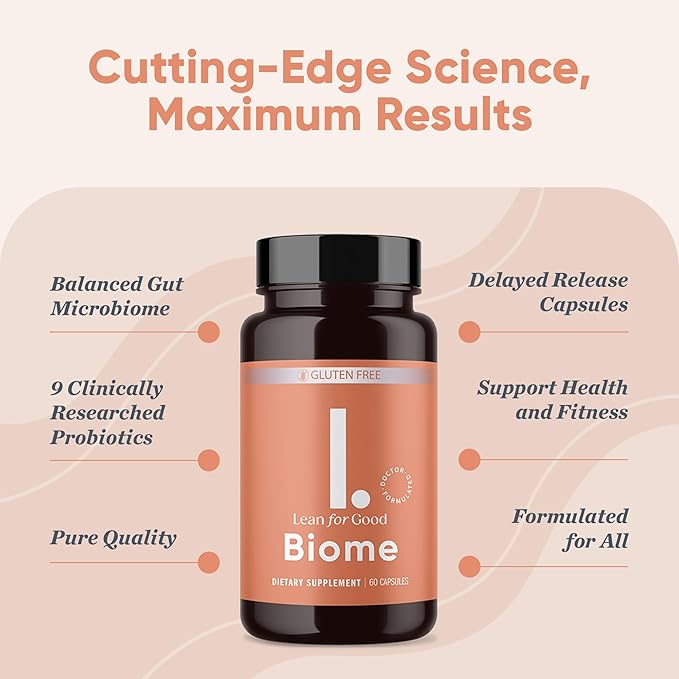 Biome 9-Strain Probiotic Formula Supports a Balanced Gut Microbiome Powerful Gut Probiotics with Greenselect Phytosome - 60 Capsules