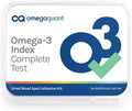 Omega Quant Omega-3 Index Complete - Complete Fatty Acid Profile Blood Test Kit | Includes - Omega-3s Omega-6s Saturated Fats Monounsaturated fats Trans Fats | 1 Complete Home Kit