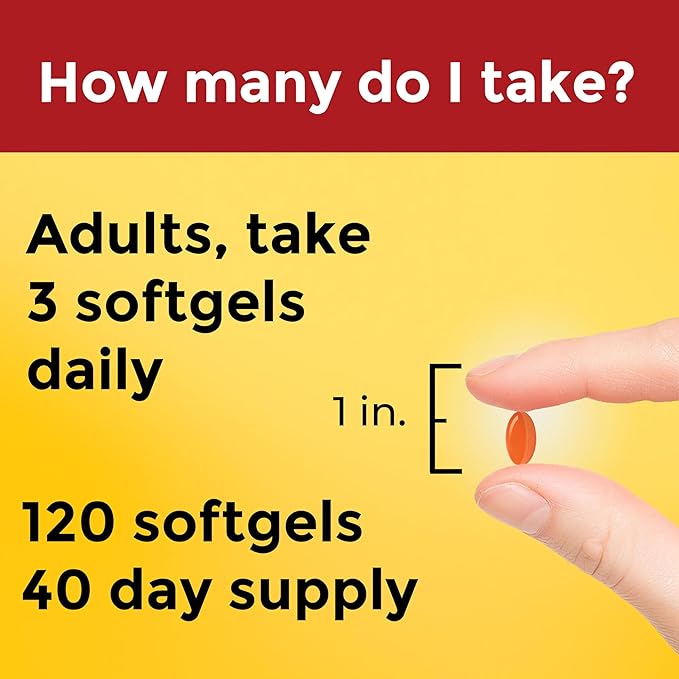 Nature Made CoQ10 300mg per 3 Softgels CoQ10 Supplement for Heart Health &amp Antioxidant Support 120 Softgels 40 Day Supply