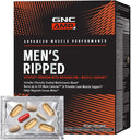GNC AMP Men’s Ripped Vitapak Program 4 in 1 Product Vitamin Pack Metabolism &amp Lean Muscle Tone Burn Calories Water Shedding Adult Multivitamin Caffeine CLA Proven Ingredients 30-Day Suppl
