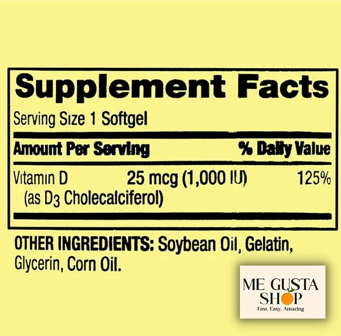 Vitamin D 25mcg 1000 IU 450 Count Softgels Spring Valley + Pill case
