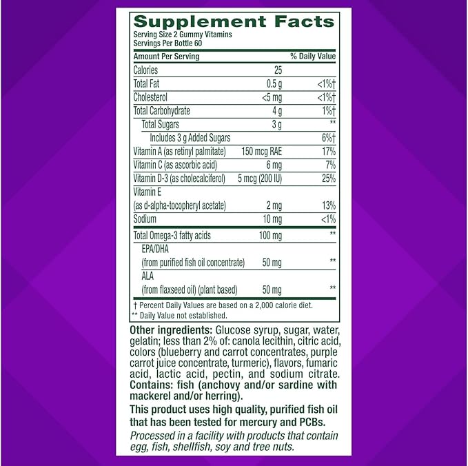 Vitafusion Omega-3 wJlCc Gummies - 120 Count (4 Pack) AznDH