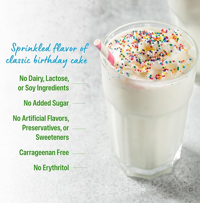 Orgain Organic Vegan Protein Powder Birthday Cake - 21g Plant Based Protein 7g Prebiotic Fiber Low Net Carb No Lactose Ingredients No Added Sugar Non-GMO for Shakes &amp Smoothies 1.02 lb