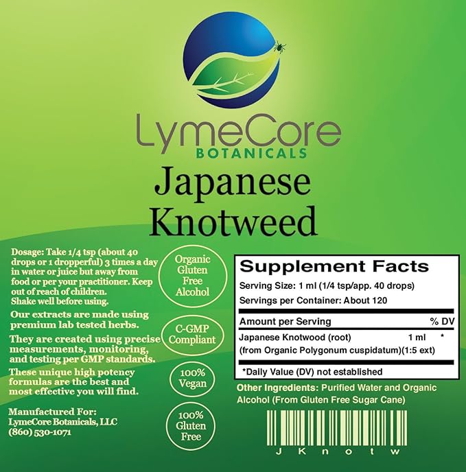 LymeCore Japanese Knotweed Supplement | Immune Health &amp Balanced System Response | 4 fl. oz.
