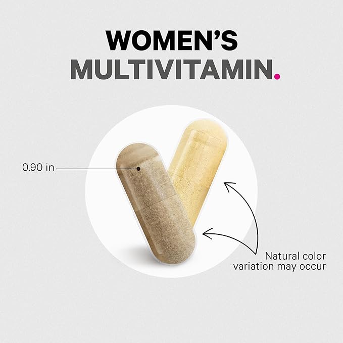 Codeage Women’s Daily Multivitamin 25+ Vitamins &amp Minerals Fermented Organic Whole Foods Probiotics Supplement - Vitamin A B C D E &amp K Omega 3 Zinc – Vegan - 120 Capsules