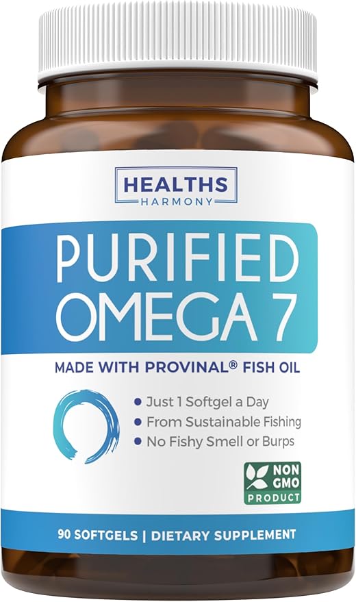 Irish Sea Moss &amp Omega 7 (3-Month Supply) Sea Omega Combo Bundle - Organic Irish Sea Moss - Raw Vegan Supplement (180 Caps) &amp Omega 7 Softgels - Provinal Sustainable Peruvian Anchovy Fish Oil