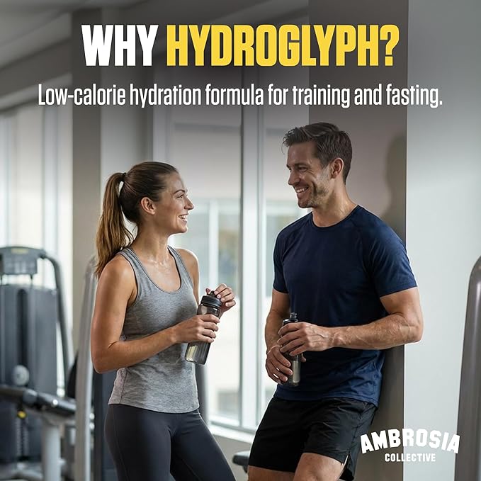 Ambrosia Hydroglyph Intraworkout Electrolytes Hydration Drink Mix | Sugar Free Electrolyte Powder with Amino Acids | Supports Lean Muscle During Fasting | 30 Servings | Fruit Punch