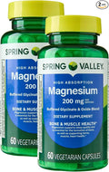 KP+ Magnesium 200 mg | Sleep Support | Bone &amp Muscle Health | 60 Vegetarian Capsules | Pack of 2