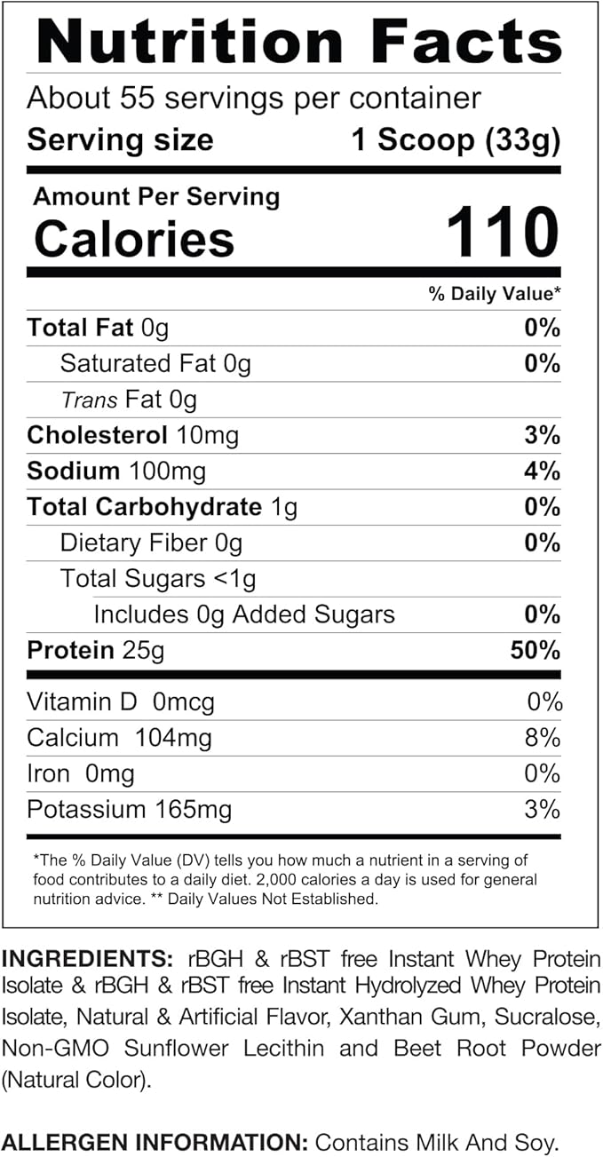Gaspari Nutrition Proven Whey 100% Hydrolyzed Whey Isolate High Protein Lactose Free Low Carbohydrate and Low Sugar (4lb Strawberries &amp Cream)