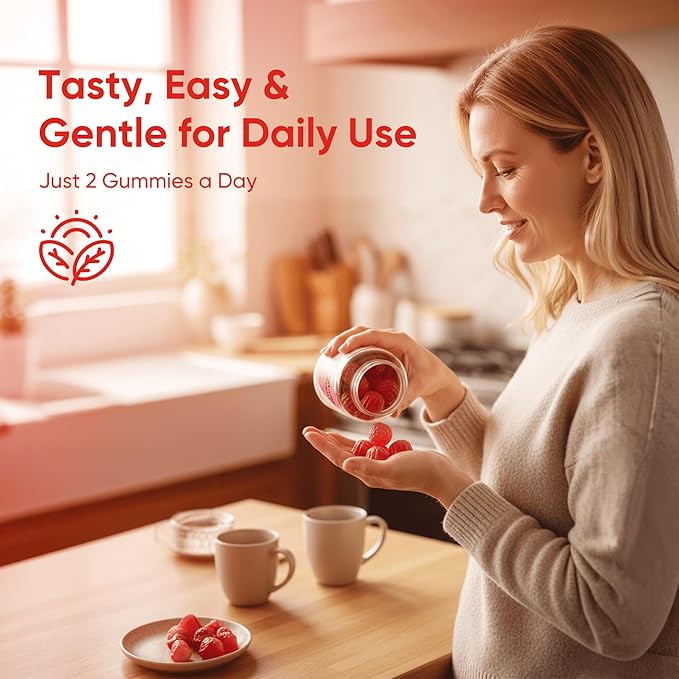 Probiotics for Women Gummies - Multiple Probiotics &amp Red Elm - Supports Gut Flora Feminine Health &amp Immune Function - 60 Active Daily Gummies (1PCS)