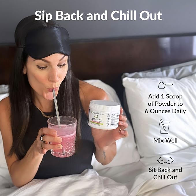 BIOptimizers Magnesium Breakthrough Drink - 8 Forms of Magnesium Electrolytes Sleep Health Stress Muscle Recovery Heart Support | Glycinate Citrate Malate - Unflavored