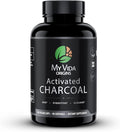 My Vida Origins Activated Coconut Charcoal Capsules - Detox Gas Relief Digestive and Gut Health Support | Vegan Organic Non-GMO Gluten Free No Additives - 90 Count