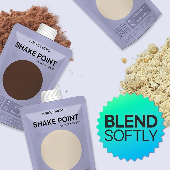 Protein Shake Point Powder - Roasted Grain Flavor (7 Pack) - 1.41oz (40g) Each High Protein Meal Replacement Korean Multigrain Power Drink Individually Portioned for Gym Office &amp Travel