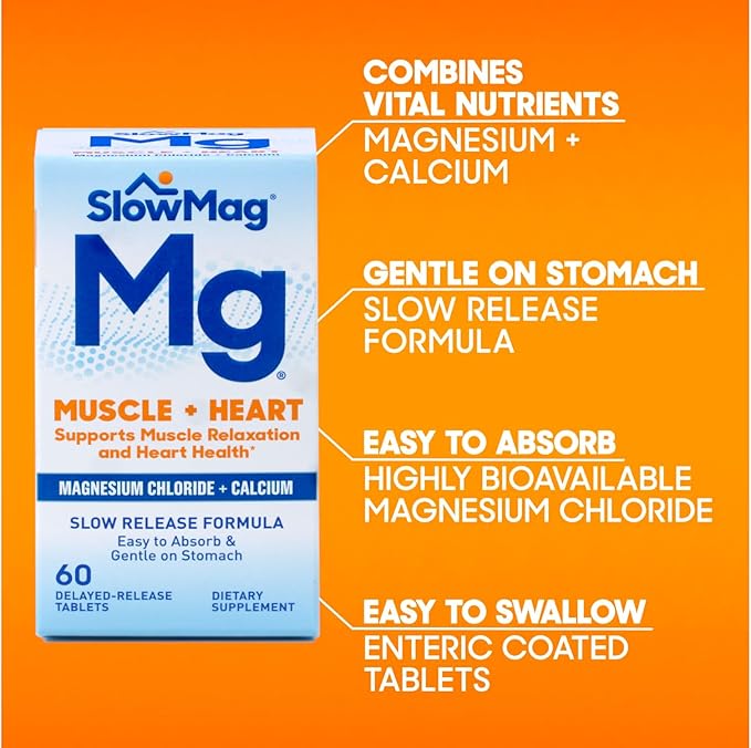 Slow-Mag Tablets with Calcium 71.5 mg - 60 Tablets