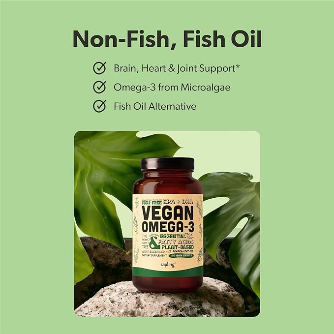 Vegan Omega 3 180 Softgels &amp Vegan Vitamin B Complex Bundle - Plant-Based DHA &amp EPA Fatty Acids Essential B Vitamins with Whole Food Blend B1 B2 B3 B5 B6 B7 Folate