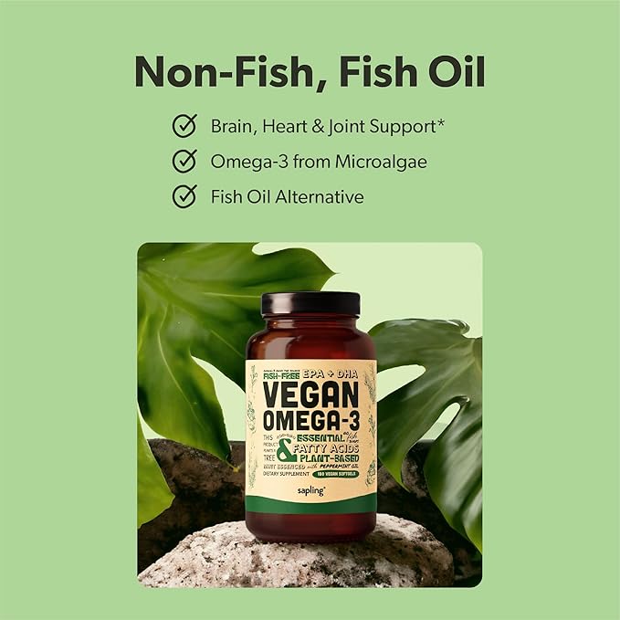 Vegan Omega 3 180 Softgels &amp Vegan D3 + K2 &amp Vitamin B Complex Bundle - Plant Based DHA &amp EPA Fatty Acids 4000 IU Vitamin D3 and 100mcg Vitamin K2 Essential B Vitamins