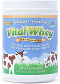 Grass-Fed Whey Protein Powder for Immune Vitality Natural Vanilla 600g (30 Servings) 15g Protein Per Serve Vital Whey Clean Holistic Wellness Nutrition