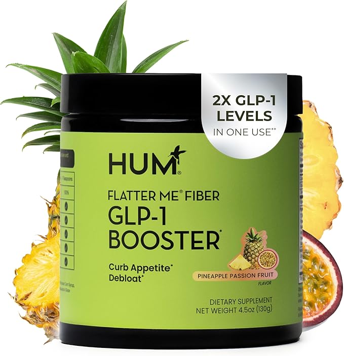 HUM Nutrition Flatter Me Fiber + Dream Team Magnesium Powder Bundle – Digestive Support Fiber &amp Magnesium Bisglycinate Drink Mix with L-Theanine &amp Tart Cherry Cherry Lemon 2-Product Wellness