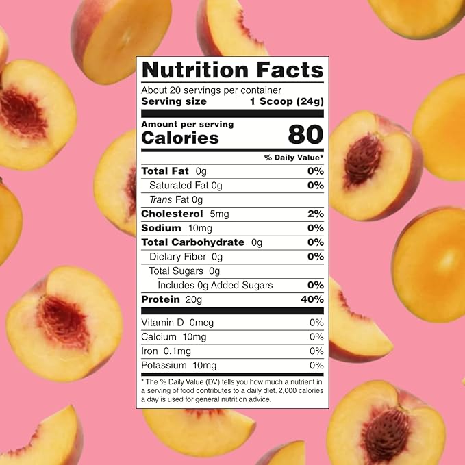 Myprotein Clear Whey Isolate Protein Powder 1.1 Lb (20 Servings) Peach Mango 20g Protein per Serving Naturally Flavored Drink Mix Daily Protein Intake for Superior Performance