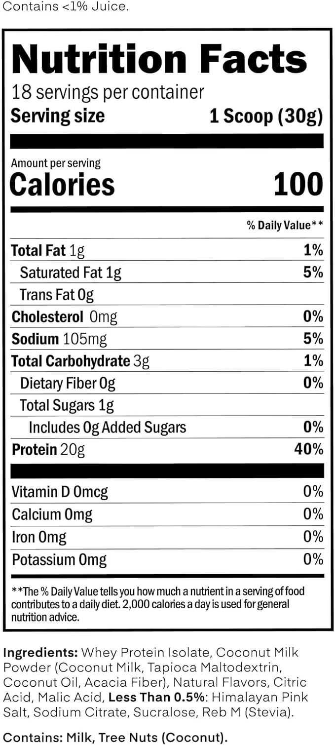 Oath Nutrition Clear Whey Isolate Protein Powder Brazilian Limeade 20g Complete Protein per Serving No Added Sugar Grass-Fed 18 Servings
