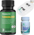 TurboBlend &amp Vitamin D3 50000IU – Energy Boosting Immune Support Supplement with 30 Capsules + 12 Tablets for Overall Body Strength &amp Vitality.