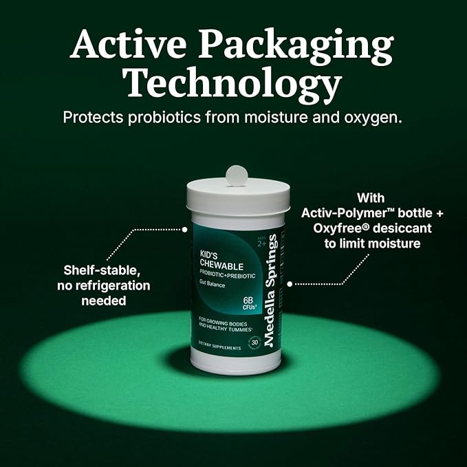 Probiotics for Kids + Prebiotics to Support Digestive Health - 6 Billion+ CFUs of Kids Prebiotic and Probiotic to Help Support Immunity &amp Digestion - Made in the USA 30 Probiotic Chewables