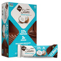 NuGo Slim Dark Chocolate Toasted Coconut 16g Vegan Protein 3g Sugar 7g Fiber Low Net Carb Keto Friendly Gluten Free 12 C