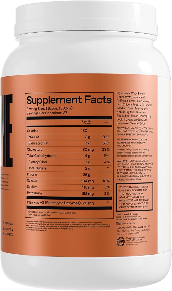 ONE OF ONE Whey Protein Powder – 25g Whey Protein Concentrate with Digestive Enzymes Gluten Free Low Carb Post-Workout Recovery – Toasted Marshmallow Flavor 2lb