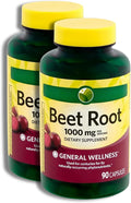 KP+ Spring Valley Beet Root 1000 mg | Natural Energy &amp Circulation Support | Dietary Supplement | 90 Capsules | General Wellness | (2)