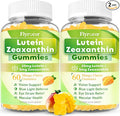 Sugar Free Lutein Gummies 25mg Lutein and Zeaxanthin Supplements for Eye Health 13-in-1 Eye Care Formula with Omega-3 Bilberry Saffron-Vision Health Eye Strain Dry Eyes Vegan Mango Flavor 120 Ct