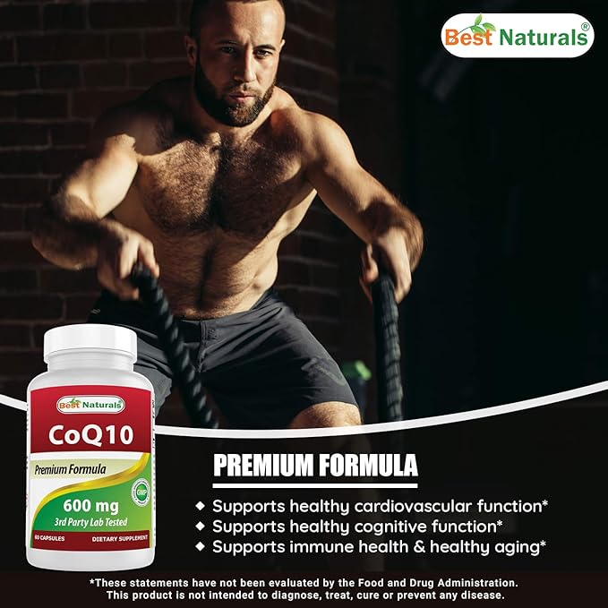 Best Naturals CoQ10 600 mg &amp Vitamin K2 (MK7) with D3