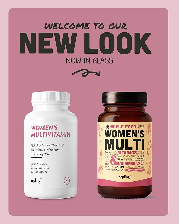 Multivitamin for Women - Daily Women’s Multivitamin - Methylated B Complex with Whole Food Ingredients Vitamin B12 Folate A C D3 E K2 Organic Fruits &amp Vegetables - Vegan Non-GMO - 60 Caps