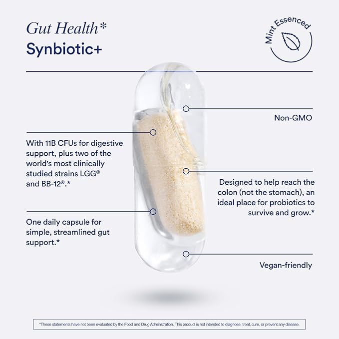 Ritual Synbiotic+ Probiotic Gut Health Support and Men's 18+ Multivitamin