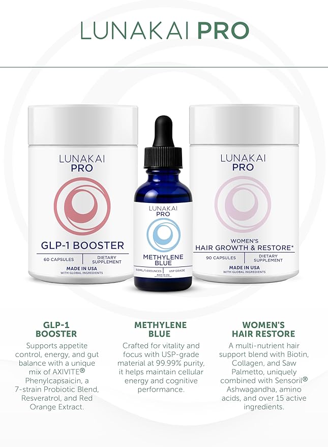 Lunakai PRO USA Made Dual-Pathway NAD+ Formula with NR &amp Resveratrol – Natural NAD Supplement for Women &amp Men – Healthy Aging &amp Cellular Health Support 60ct