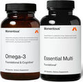 Momentous Omega-3 + Multi Stack - Daily 1600mg Fish Oil Supplement &amp Complete Essential Vitamin &amp Mineral Complex to Support Joint Health EPA &amp DHA - NSF Certified Gluten &amp GMO-Free