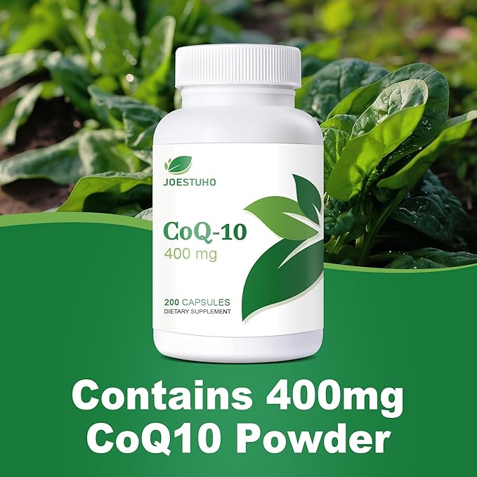 JOESTUHO CoQ10 400mg Supplement High Absorption Coenzyme Q10 for Energy Support Non-GMO Gluten-Free 200 Capsules