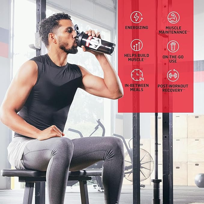 Bundle of Muscle Milk Pro Series Protein Powder SupplementKnockout Chocolate2 Pound11 Servings50g Protein3g Sugar + Muscle Milk Blender Bottle 24 Oz