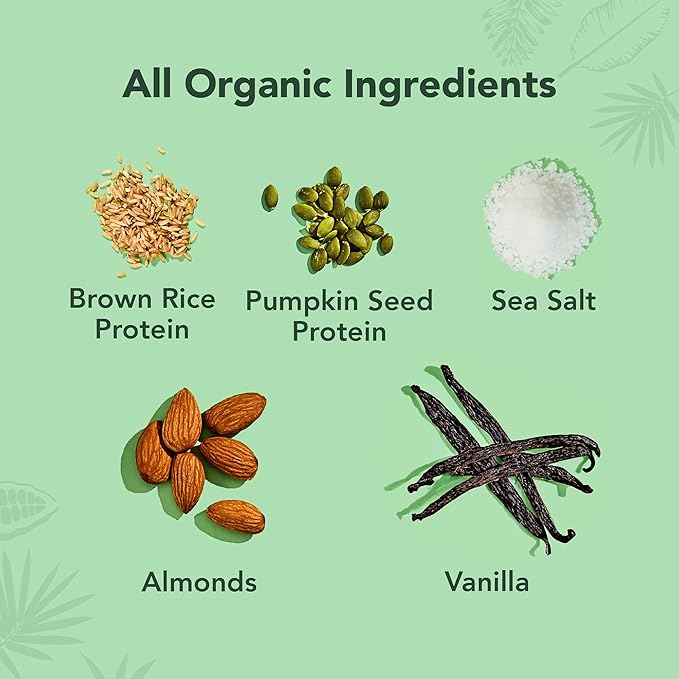 ALOHA Organic Plant Based Protein Bars Vanilla Almond Crunch 1.98-Ounce Bars (Pack of 12)