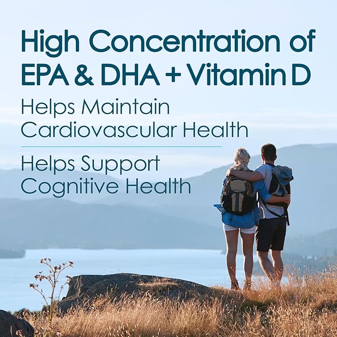 5X Ultimate Strength Omega 3 Fish Oil Liquid with Vitamin D Burpless Liquid Fish Oil Supplements with High EPA and DHA Omega 3 Fatty Acid Supplements 7.60 floz Lemon Flavor