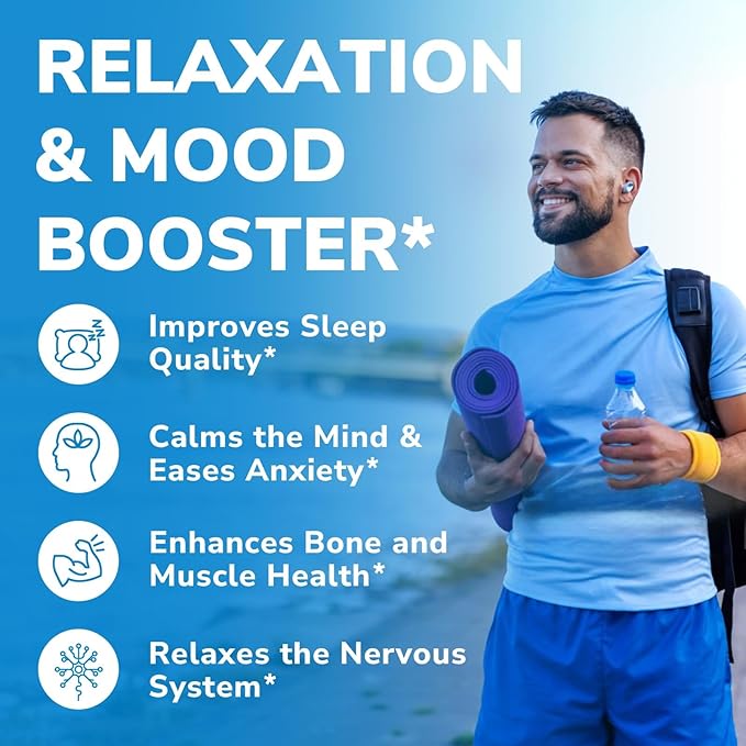 Vitamin D3 K2 Supplement 10000 IU 90 Softgels and Magnesium Glycinate 420mg with Vitamin D3 &amp B6 240 Capsules