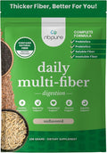 nbpure Daily Fiber Powder Blend - Digestive Health Cholesterol Support Healthy Weight Management | Prebiotic Insoluble Soluble Fiber + 4 Probiotic Strains | Unflavored (45 Servings)