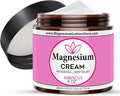 Magnesium Cream with Hibiscus Scent – Topical Magnesium Cream for Sleep Leg Cramps &amp Pain Muscle Relaxation Calm Moisturizing Supplement with Coconut Oil Shea Butter 4 oz USA Made