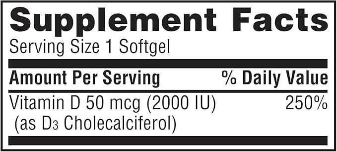Members Mark Vitamin D3 50 mcg (2000 IU) Dietary Supplement (400ct) (Pack of 4)