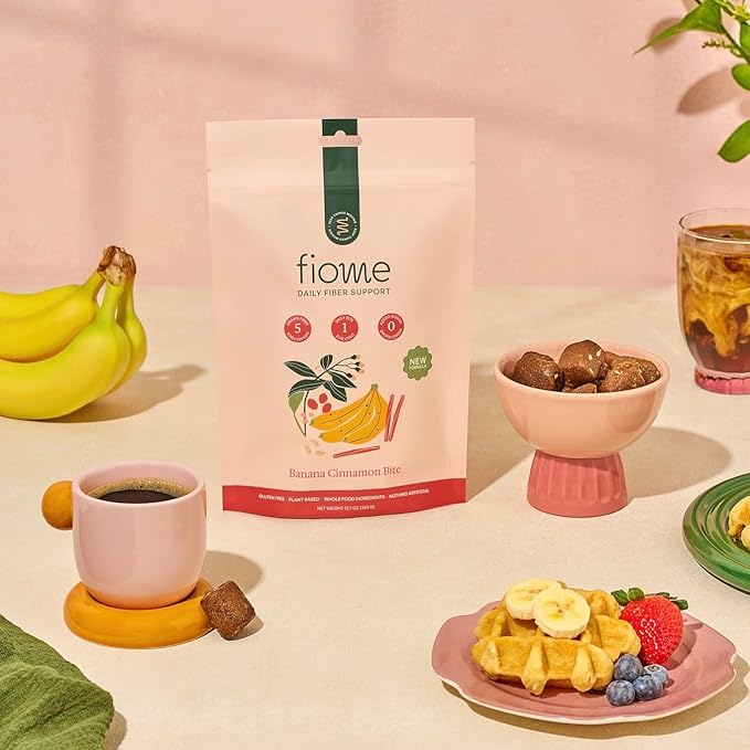Fiber Bites - 5g Daily Fiber Supplement - Supports Regularity Digestion and Gut Health - All Natural Ingredients 30 Servings Banana Cinnamon Flavor
