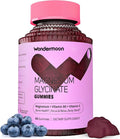 Wondermoon Magnesium Complex Gummies for Women with Vitamin D3 B6 Zinc &amp Potassium – Blueberry Flavor – Supports Relaxation Muscle &amp Bone Health 60 Count
