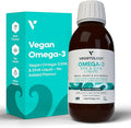 Vegan Omega 3 Liquid from Microalgae 800mg of EPA DHA with Vitamin D3 Supports Heart Brain and Eye Health Natural Fish Oil Alternative UK Made Unflavoured