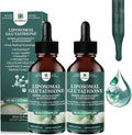 Liposomal Glutathione Liquid Drops 2000mg – Antioxidant Support Liquid Supplement with 600mgAlpha Lipoic Acid &amp Hyaluronic Acid | Vegan Non-GMO Soy &amp Gluten Free (4 FL OZ(Pack of 2))