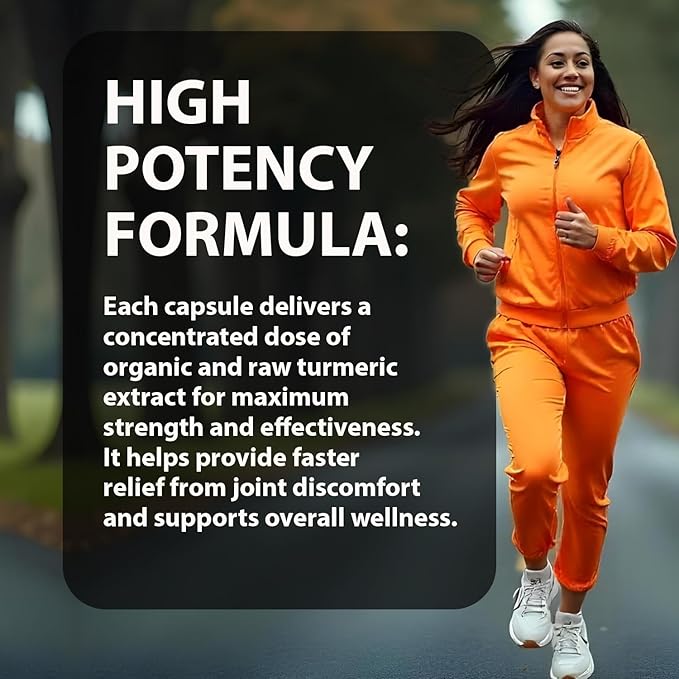 Curcumin Capsules - Antioxidant Properties | for Joint Comfort &amp Anti-Aging| Inflammation Relief | 60 Veg Capsules (60)